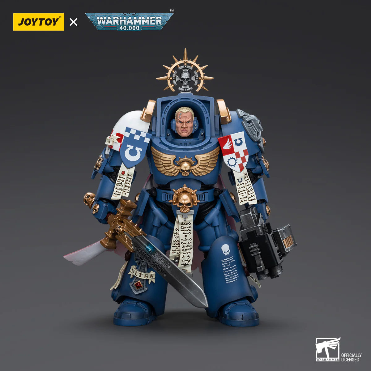 Warhammer 40k JoyToy Actionfigure - Ultramarines Captain in Terminator Armor figure for collectors, display and premium shelf presentation