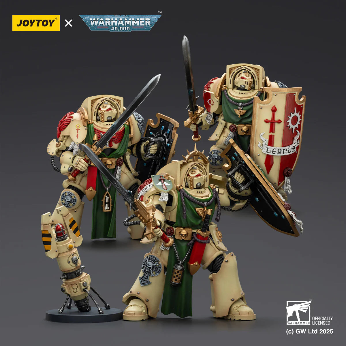 Warhammer 40k JoyToy Actionfigure - Dark Angels Deathwing Knight Pack of 3 figure for collectors, display and premium shelf presentation