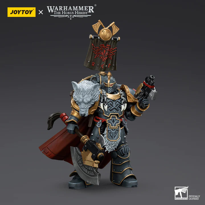 Warhammer 40k JoyToy Actionfigure - The Horus Heresy Space Wolves Legion Praetor with Power Axe and Combat Shield figure for collectors