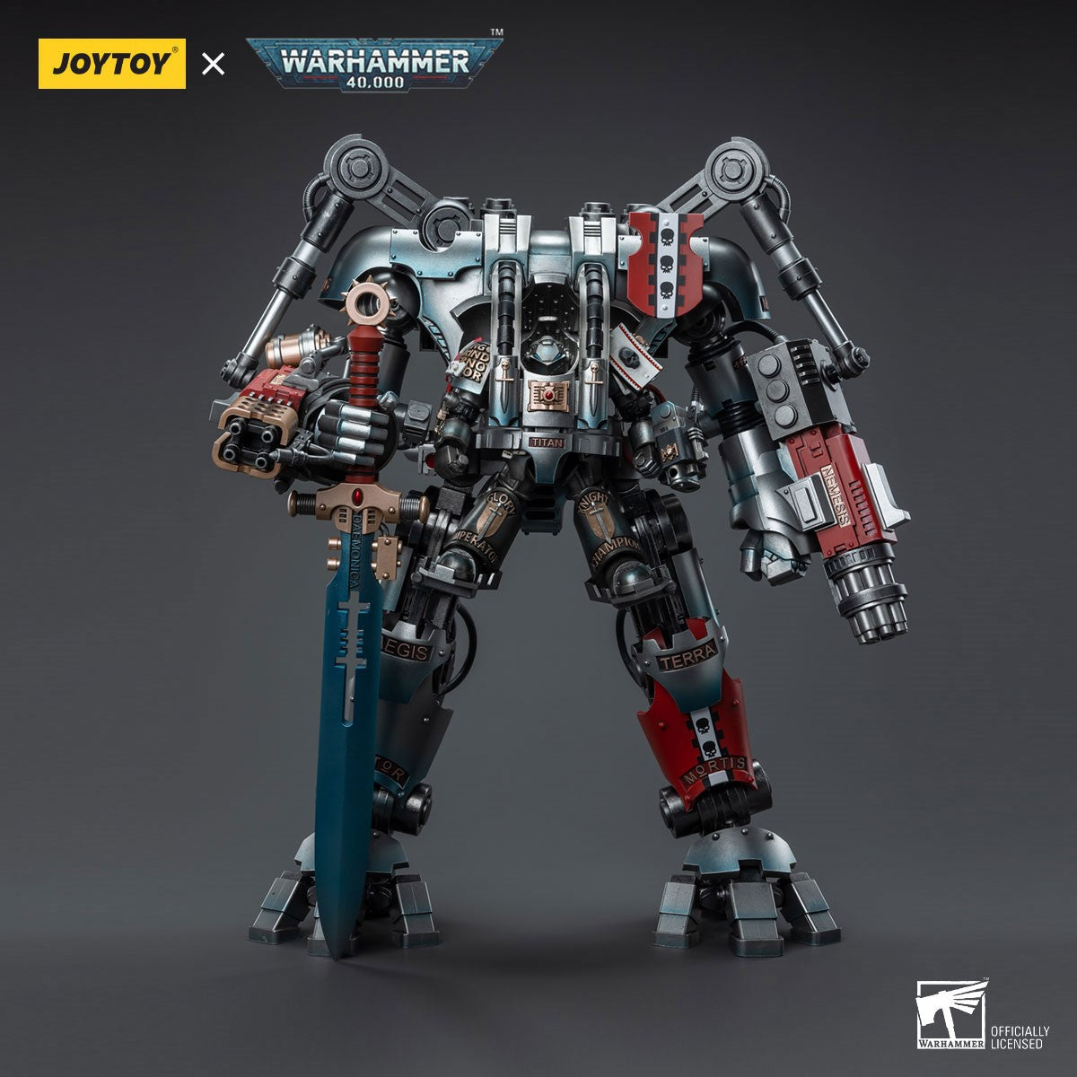 Warhammer 40k JoyToy Actionfigure - Grey Knights Nemesis Dreadknight with Terminator Caddon Vibova figure for collectors, display and