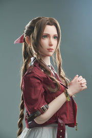 Aerith Realistic Silicone 1:1 Replica Cosplay Model Doll statue from Game Lady Studio for collectors, display and premium shelf presentation