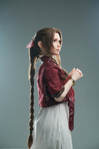 Aerith Realistic Silicone 1:1 Replica Cosplay Model Doll statue from Game Lady Studio for collectors, display and premium shelf presentation