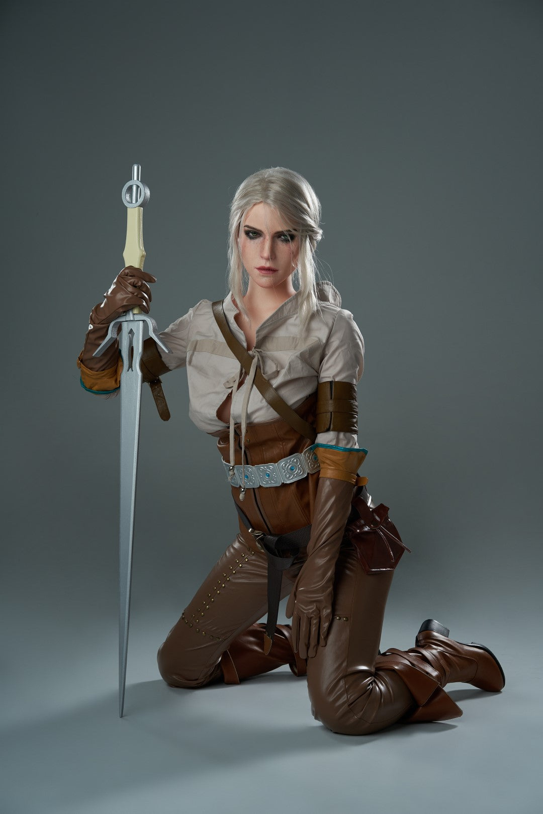 Ciri Realistic Silicone 1:1 Replica Cosplay Model Doll statue from Game Lady Studio for collectors, display and premium shelf presentation
