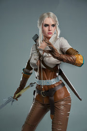 Ciri Realistic Silicone 1:1 Replica Cosplay Model Doll statue from Game Lady Studio for collectors, display and premium shelf presentation
