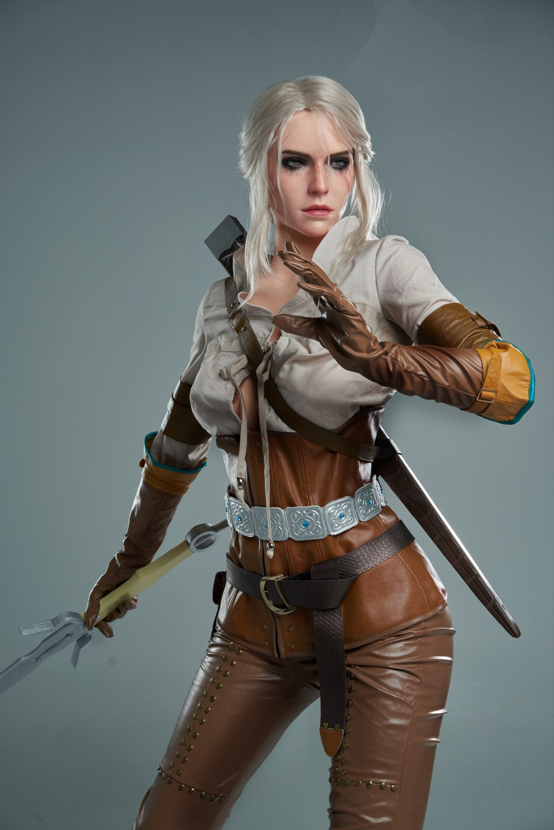 Ciri Realistic Silicone 1:1 Replica Cosplay Model Doll statue from Game Lady Studio for collectors, display and premium shelf presentation