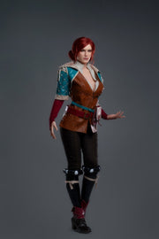 Triss Realistic Silicone 1:1 Replica Cosplay Model Doll statue from Game Lady Studio for collectors, display and premium shelf presentation