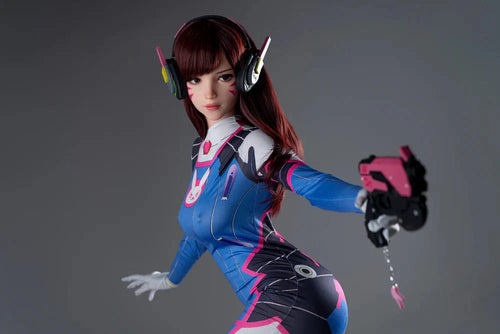 D.VA Realistic Silicone 1:1 Replica Cosplay Model Doll statue from Game Lady Studio for collectors, display and premium shelf presentation