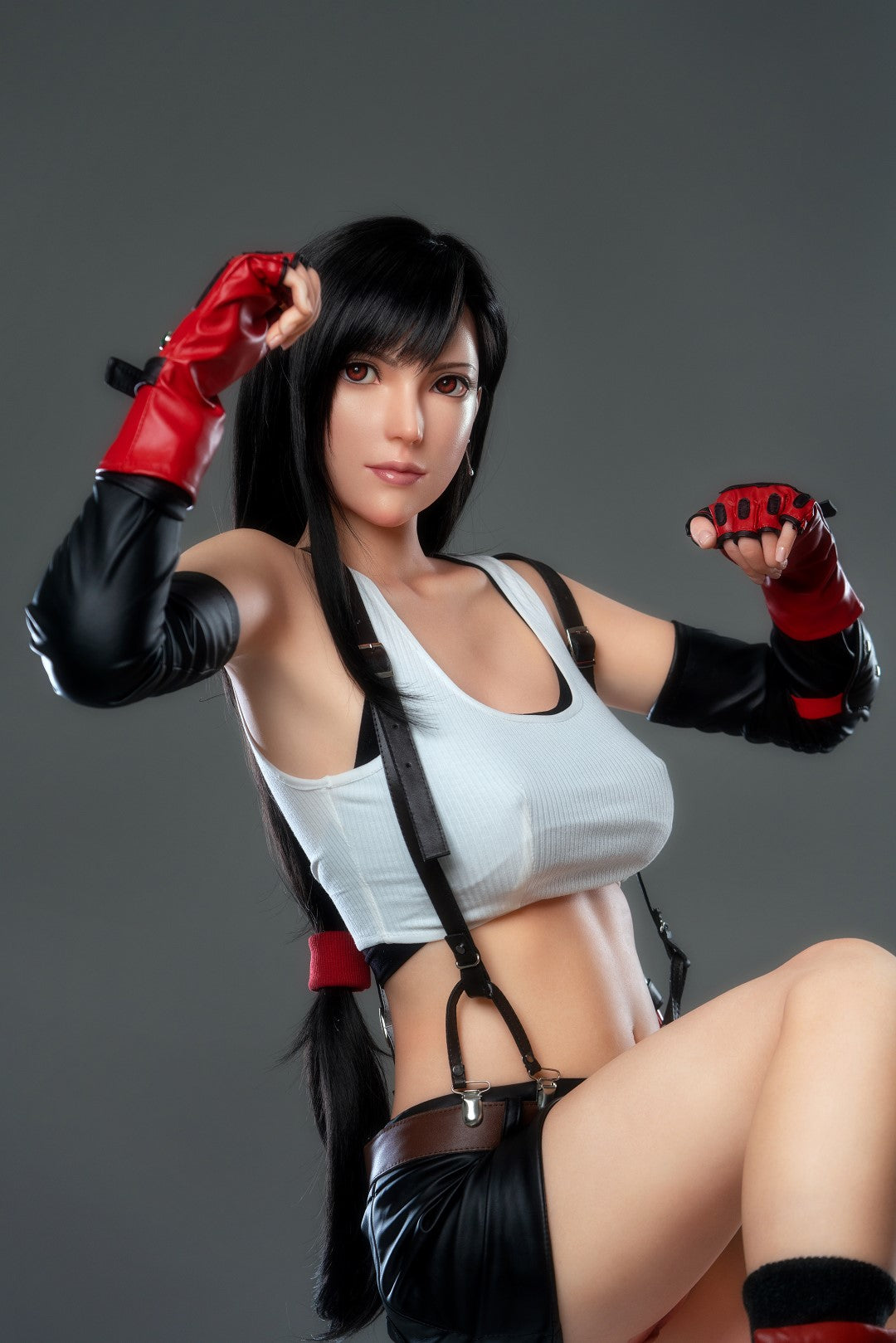 Tifa - Realistic Silicone 1:1 Replica Cosplay Model Doll statue from Game Lady for collectors, display and premium shelf presentation