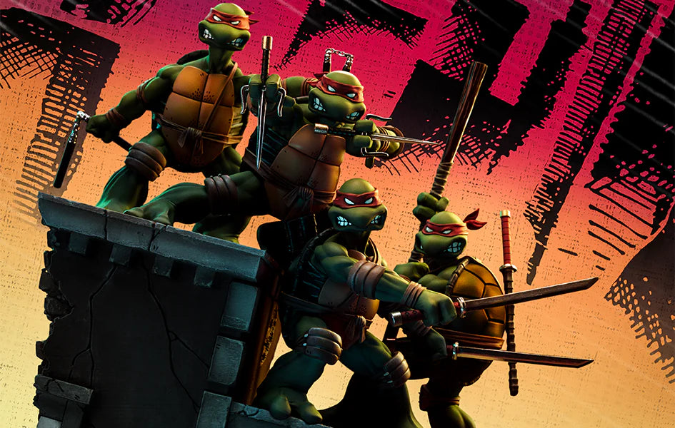 Teenage Mutant Ninja Turtles - TMNT Set Art Scale 1/10 statue from Iron Studios for collectors, display and premium shelf presentation