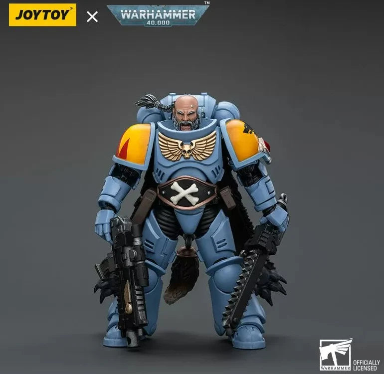 Warhammer 40k JoyToy Actionfigure - Space Marines Space Wolves Claw Pack Brother Gunnar figure for collectors, display and premium shelf