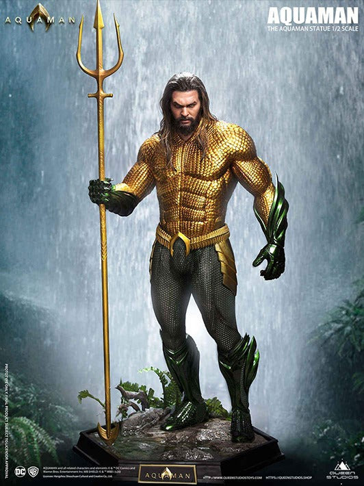 Aquaman - Statue 1:2 Scale - IN STOCK statue from Queen Studios for collectors, display and premium shelf presentation