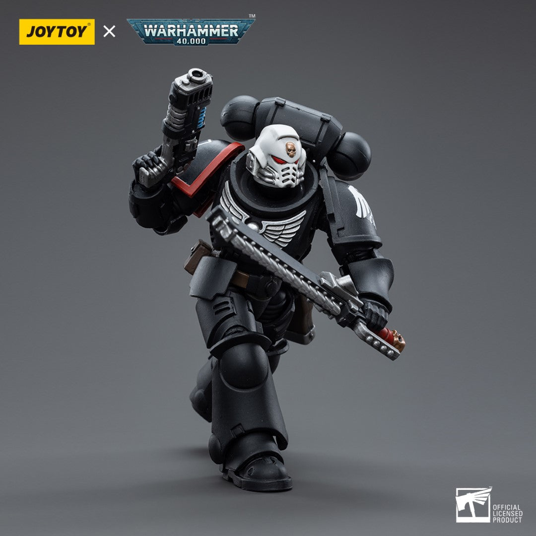 Warhammer 40k JoyToy Actionfigure - Raven Guard Intercessors Sergeant Ashan figure for collectors, display and premium shelf presentation