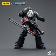 Warhammer 40k JoyToy Actionfigure - Raven Guard Intercessors Sergeant Ashan figure for collectors, display and premium shelf presentation