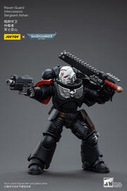Warhammer 40k JoyToy Actionfigure - Raven Guard Intercessors Sergeant Ashan figure for collectors, display and premium shelf presentation