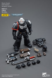 Warhammer 40k JoyToy Actionfigure - Raven Guard Intercessors Sergeant Ashan figure for collectors, display and premium shelf presentation