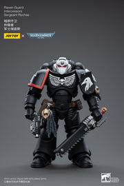 Warhammer 40k JoyToy Actionfigure - Raven Guard Intercessors Sergeant Rychas figure for collectors, display and premium shelf presentation