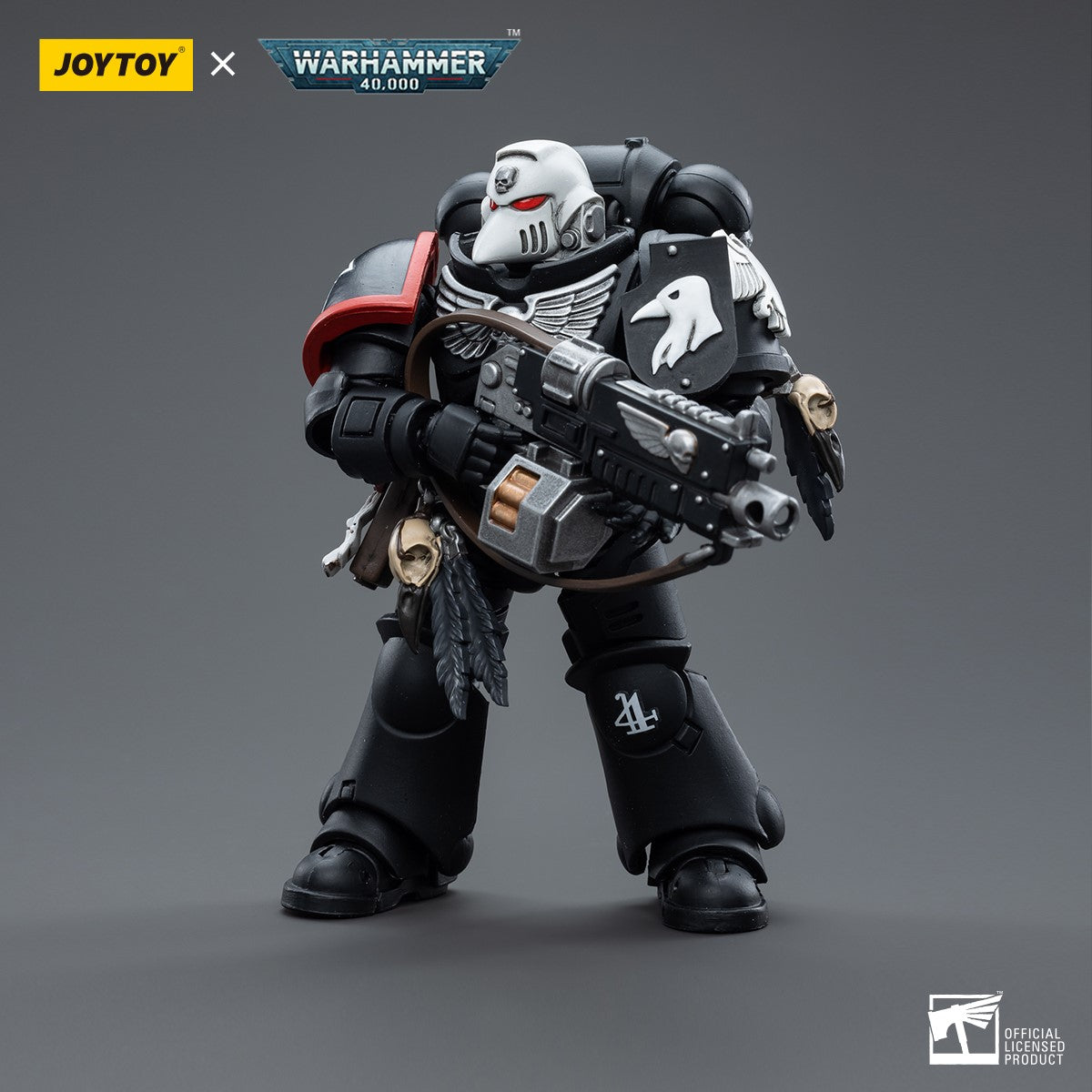 Warhammer 40k JoyToy Actionfigure - Raven Guard Intercessors Sergeant Rychas figure for collectors, display and premium shelf presentation