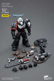 Warhammer 40k JoyToy Actionfigure - Raven Guard Intercessors Sergeant Rychas figure for collectors, display and premium shelf presentation