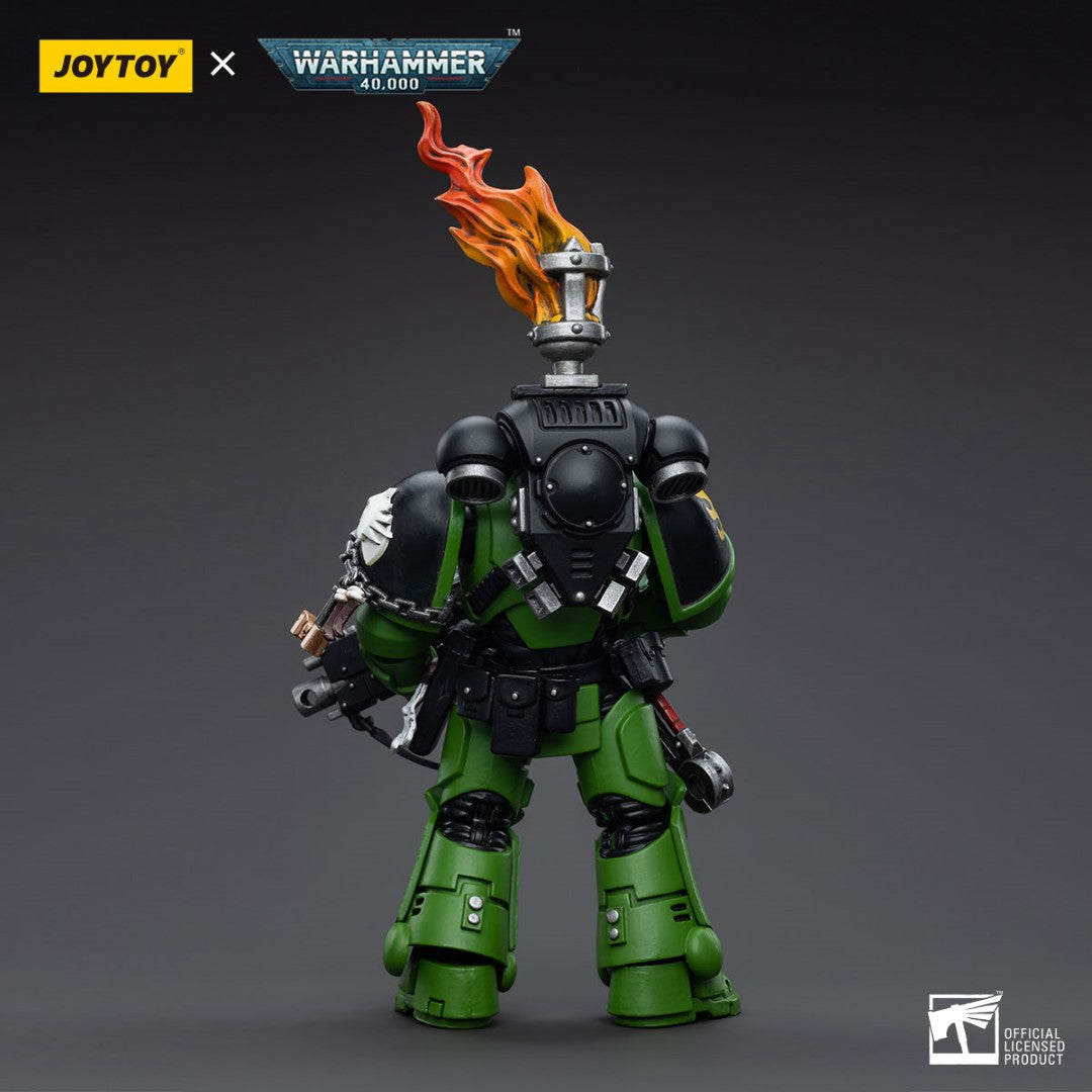 Warhammer 40k JoyToy Actionfigure - Salamanders Intercessors Sergeant Tsek'gan figure for collectors, display and premium shelf presentation