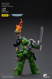 Warhammer 40k JoyToy Actionfigure - Salamanders Intercessors Sergeant Tsek'gan figure for collectors, display and premium shelf presentation