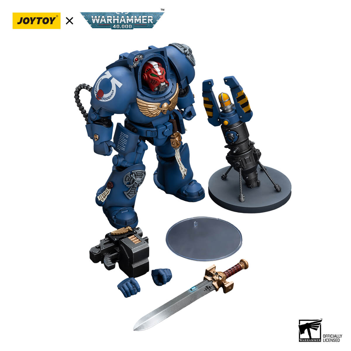 Warhammer 40k JoyToy Actionfigure - Ultramarines Terminator Squad Sergeant with Power Sword and Teleport Homer figure for collectors