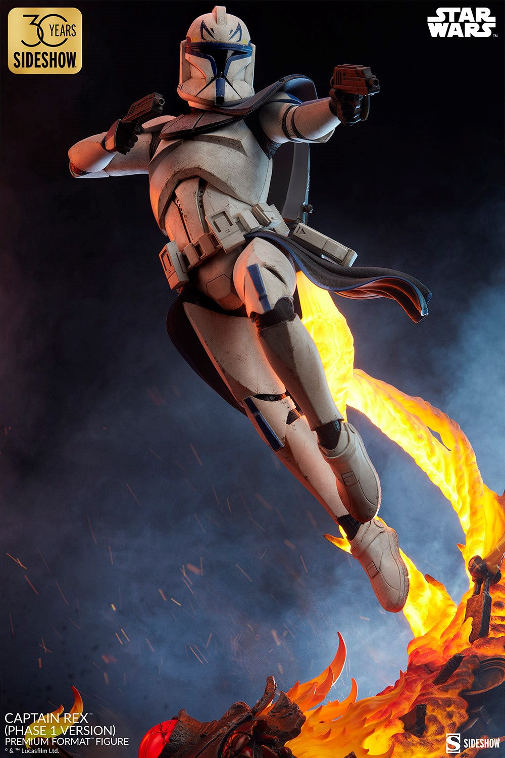 Star Wars - Captain Rex Premium Format 1/1 statue from Sideshow Collectibles for collectors, display and premium shelf presentation