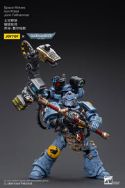 Warhammer 40k JoyToy Actionfigure - Space Wolves Iron Priest Jorin Fellhammer figure for collectors, display and premium shelf presentation