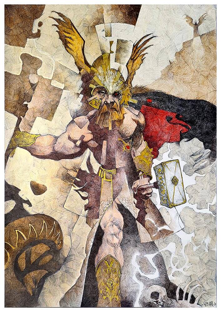 Thor – Frazetta Tribute collectible from Dark Kingdom for collectors, display and premium shelf presentation