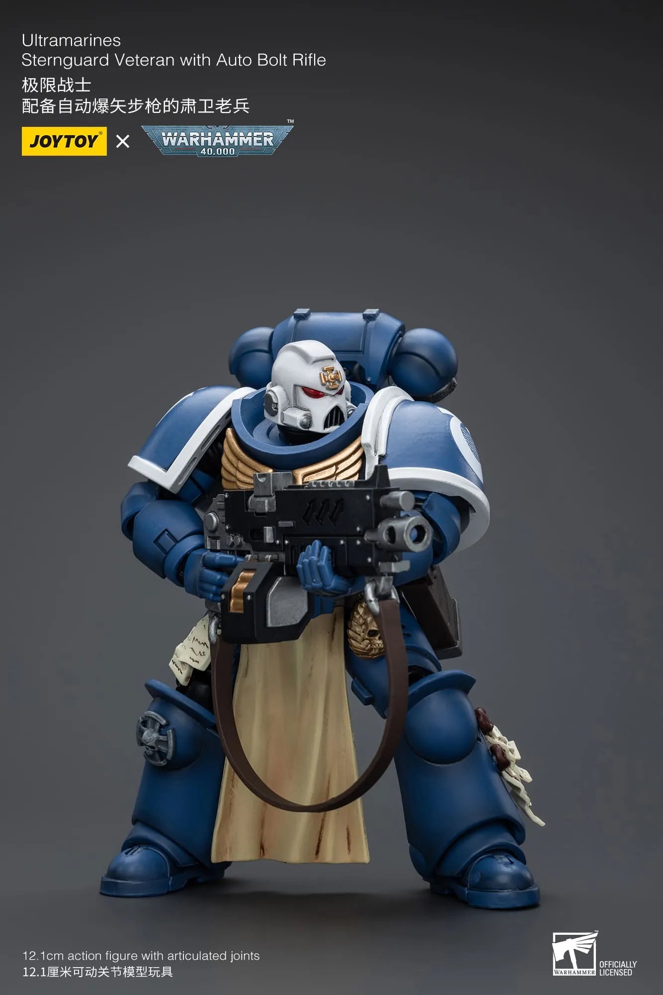 Warhammer 40k JoyToy Actionfigure - Ultramarines Sternguard Veteran with Auto Bolt Rifle figure for collectors, display and premium shelf