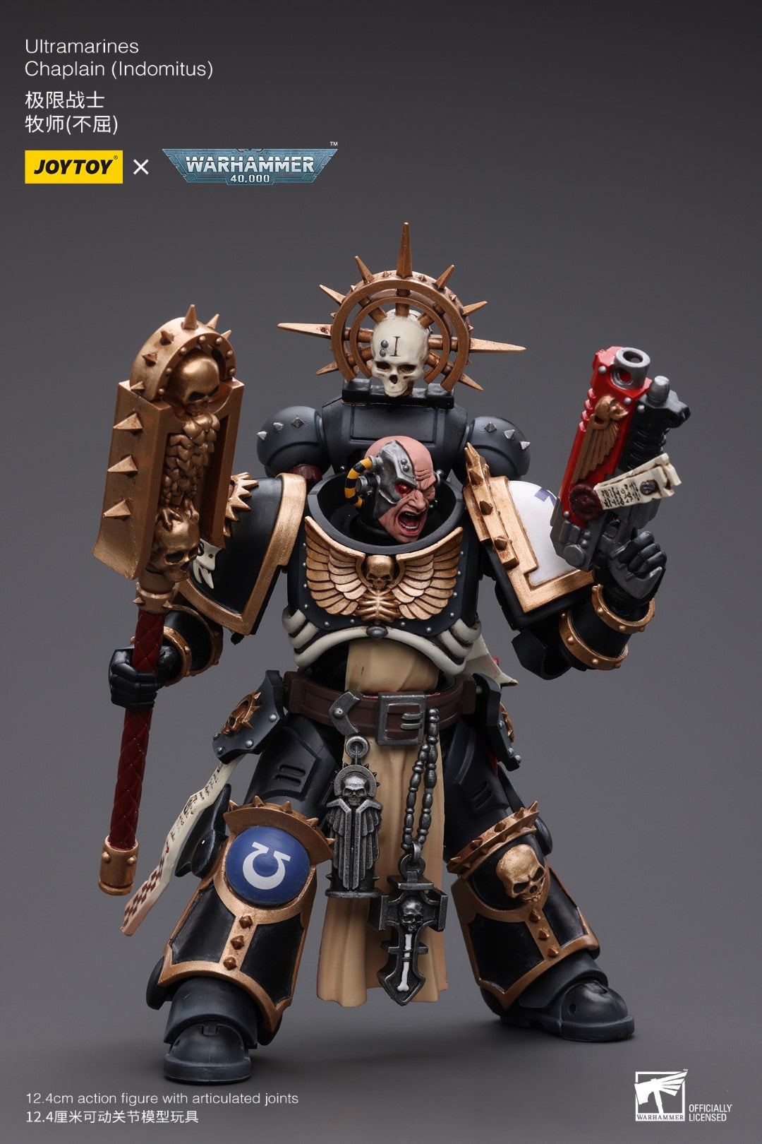 Warhammer 40k JoyToy Actionfigure - Ultramarines Chaplain Indomitus figure for collectors, display and premium shelf presentation