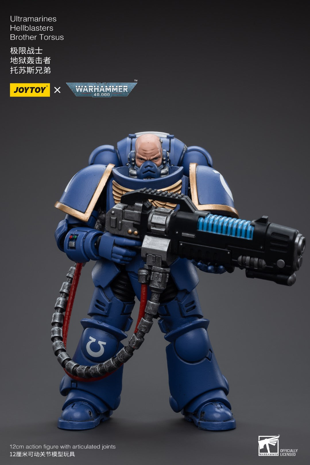 Warhammer 40k JoyToy Actionfigure - Ultramarines Hellblasters Brother Torsus figure for collectors, display and premium shelf presentation
