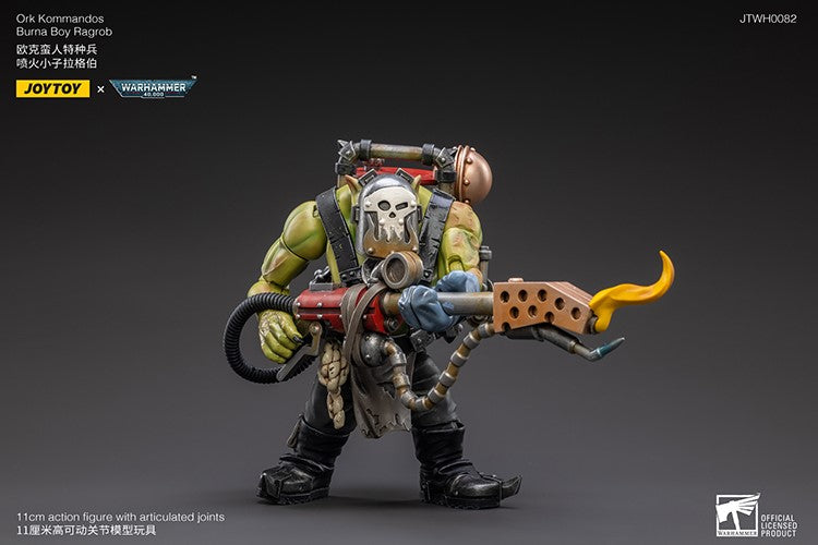 Warhammer 40k JoyToy Actionfigure - Ork Kommandos Burna Boy Ragrob figure for collectors, display and premium shelf presentation