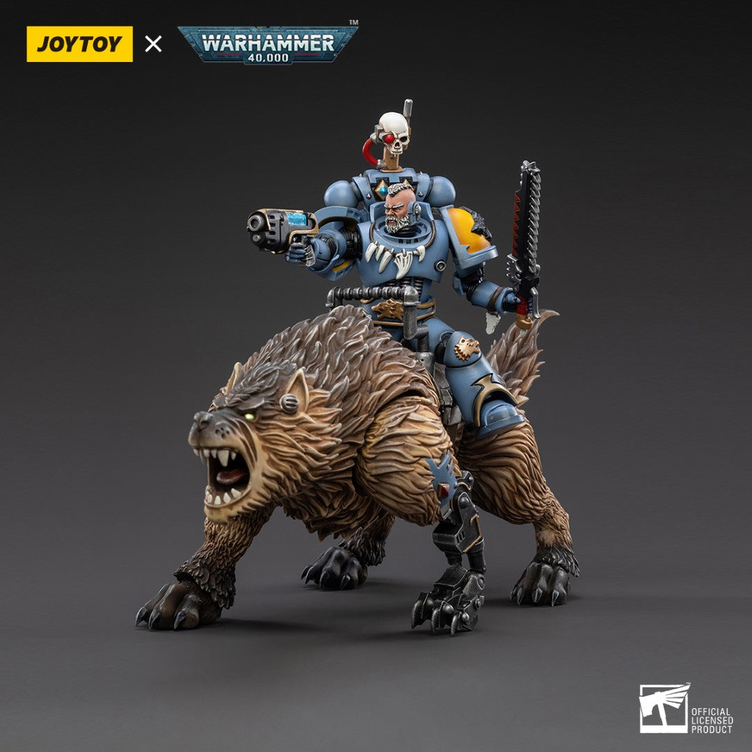 Warhammer 40k JoyToy Actionfigure - Space Wolves Thunderwolf Cavalry Bjane figure for collectors, display and premium shelf presentation