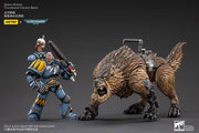 Warhammer 40k JoyToy Actionfigure - Space Wolves Thunderwolf Cavalry Bjane figure for collectors, display and premium shelf presentation