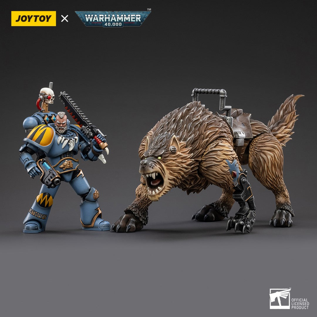 Warhammer 40k JoyToy Actionfigure - Space Wolves Thunderwolf Cavalry Bjane figure for collectors, display and premium shelf presentation