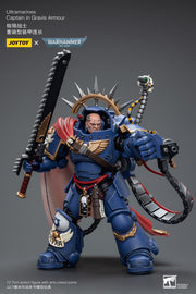 Warhammer 40k JoyToy Actionfigure - Ultramarines Captain in Gravis Armour figure for collectors, display and premium shelf presentation