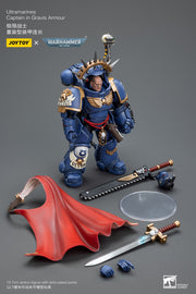 Warhammer 40k JoyToy Actionfigure - Ultramarines Captain in Gravis Armour figure for collectors, display and premium shelf presentation