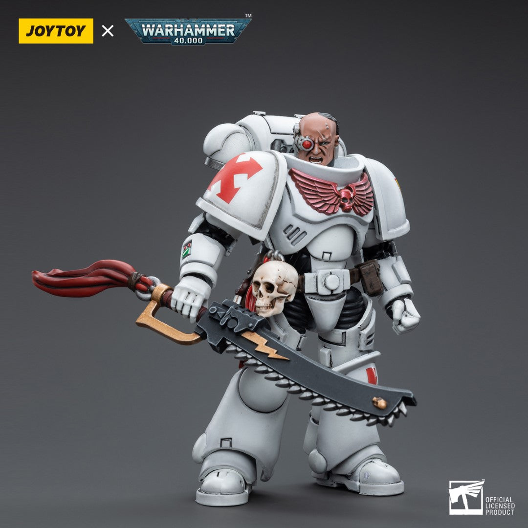 Warhammer 40k JoyToy Actionfigure - White Scars Assault lntercessor Brother Batjargal figure for collectors, display and premium shelf