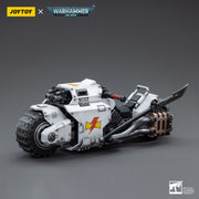 Warhammer 40k JoyToy Actionfigure - White Scars Raider-pattern Combat Bike figure for collectors, display and premium shelf presentation