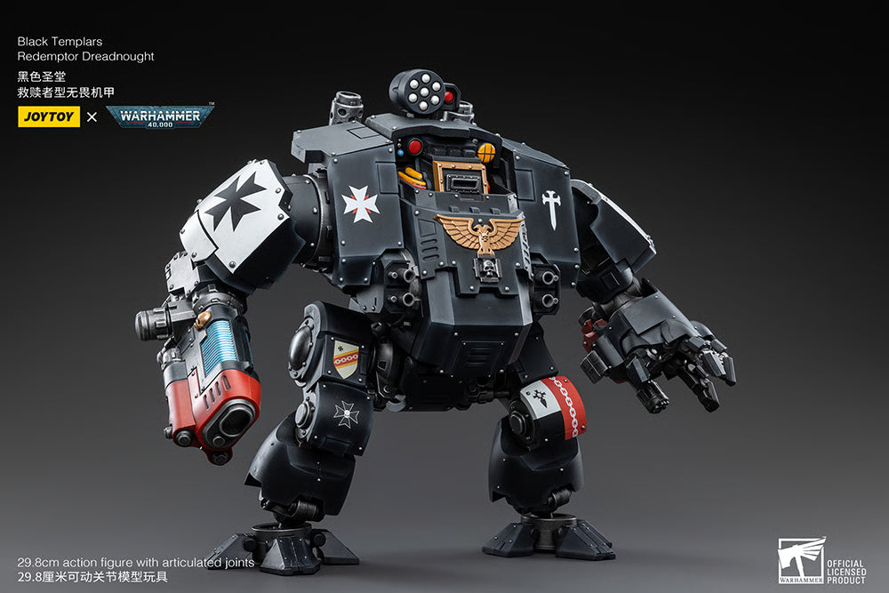 Warhammer 40k JoyToy Actionfigure - Black Templars Redemptor Dreadnought figure for collectors, display and premium shelf presentation