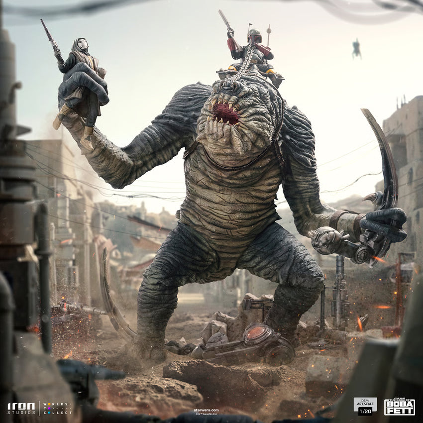 Star Wars - Boba Fett & Rancor Statue Demi Scale 1/20 (Iron Studios)