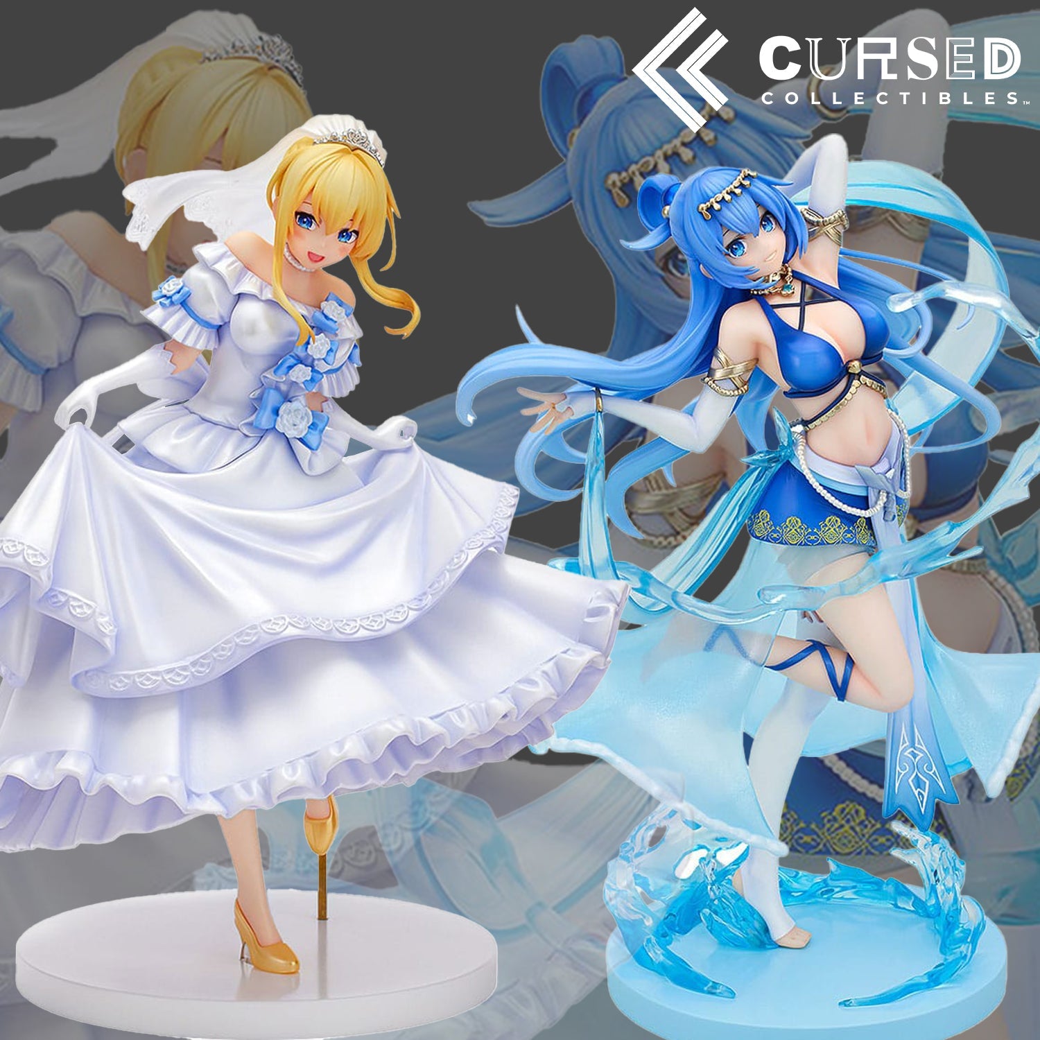 KonoSuba: God's Blessing on This Wonderful World! 1:7 - Aqua & Darkness Statues - VALUE BUNDLE statue from Kadokawa for collectors, display