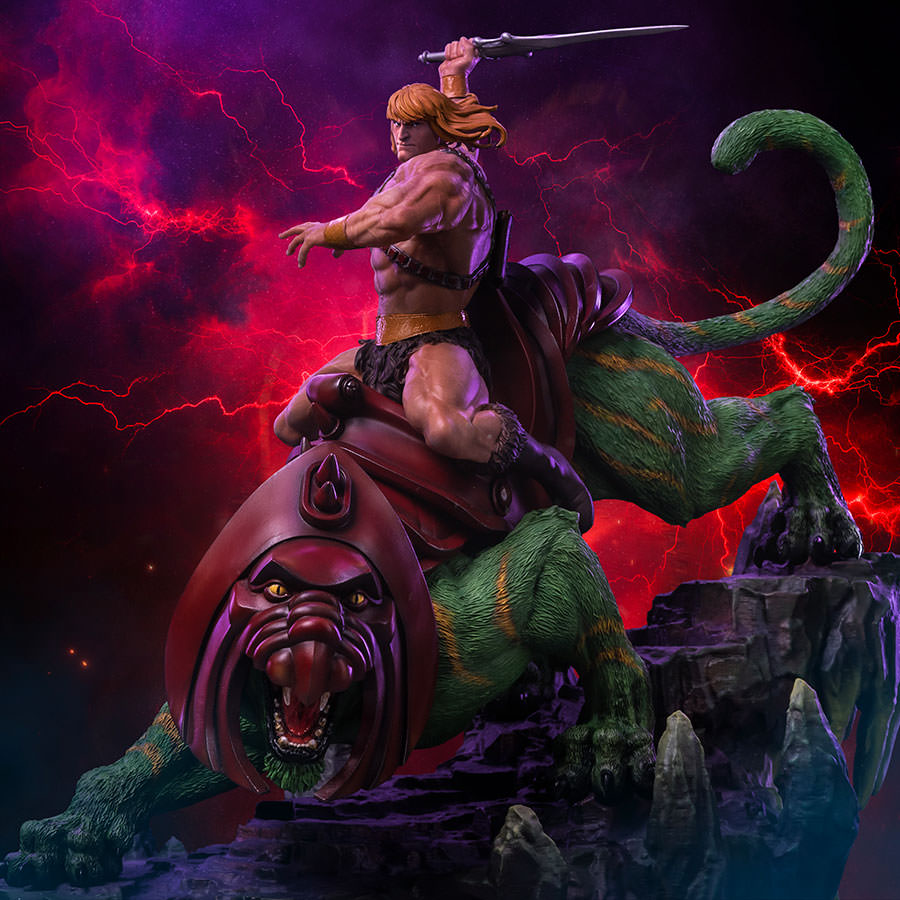 Masters of the Universe - He-Man & Battle-Cat Statue Art Scale 1/10 statue from Iron Studios for collectors, display and premium shelf