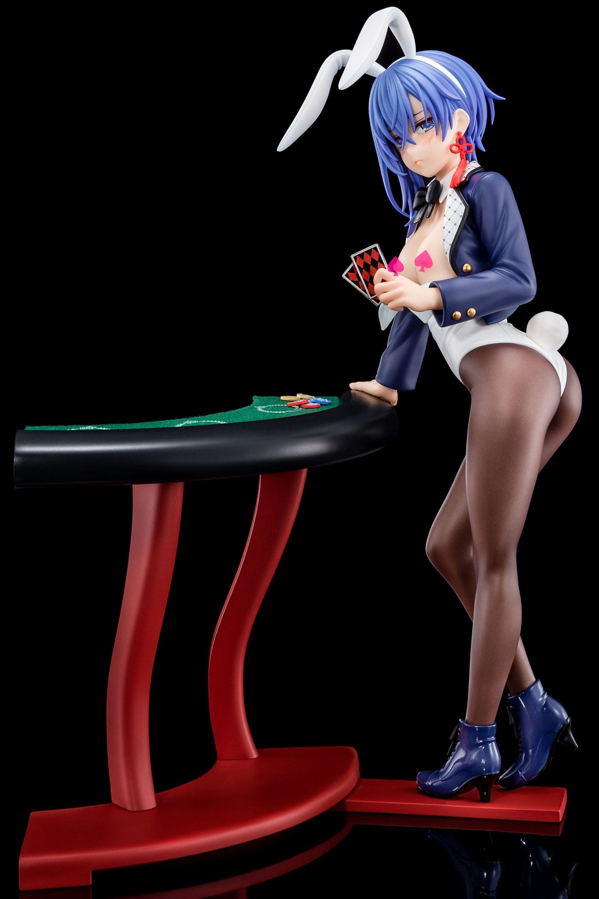 The Demon Sword Master of Excalibur Academy Statue 1/6 Sakuya Sieglinde wearing lapis lazuli blue bunny costume with Nip Slip Gimmick System Nippon Columbia