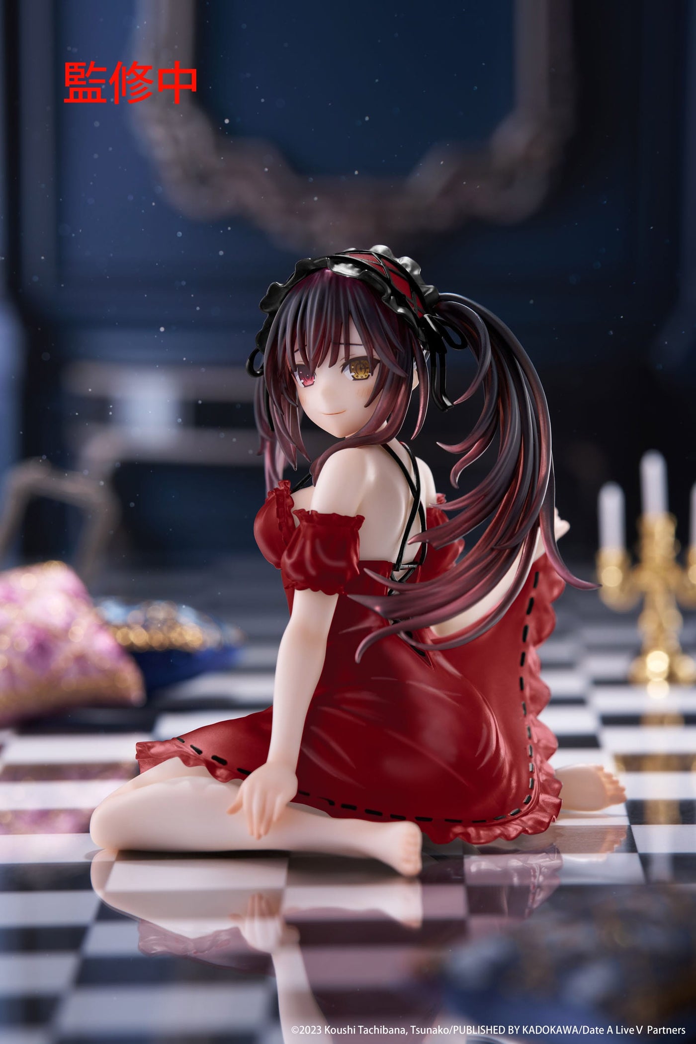 Date A Live V PVC Statue Desktop Cute Figure Kurumi Tokisaki Nightwear Ver. Renewal Taito