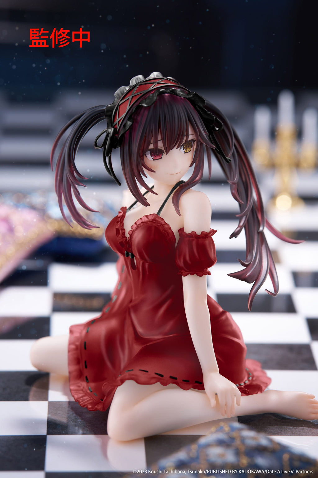 Date A Live V PVC Statue Desktop Cute Figure Kurumi Tokisaki Nightwear Ver. Renewal Taito