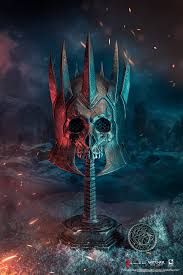 The Witcher 3 - Wild Hunt - Eredin 1/1 Scale Helmet Replica statue from PureArts for collectors, display and premium shelf presentation
