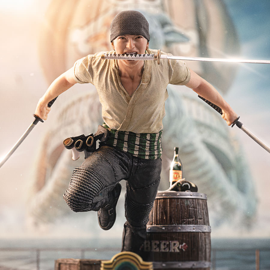 One Piece Vs Villains - Zoro Art Scale 1/10 statue from Iron Studios for collectors, display and premium shelf presentation
