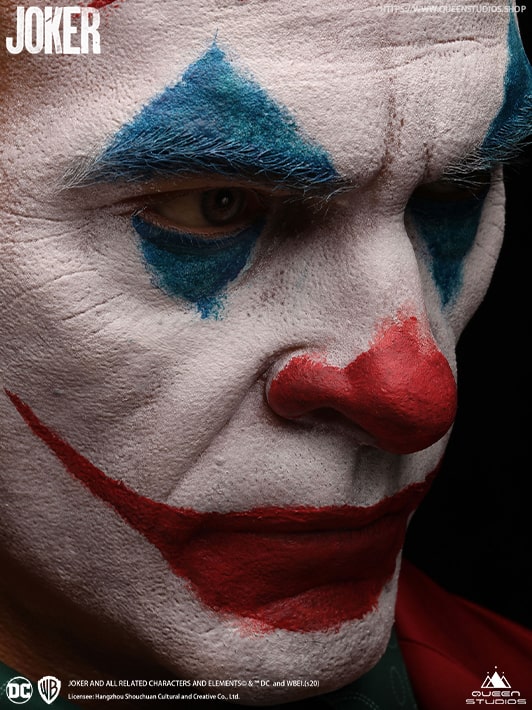 Joker - Real Size Silicone Bust - IN STOCK bust from Queen Studios for collectors, display and premium shelf presentation
