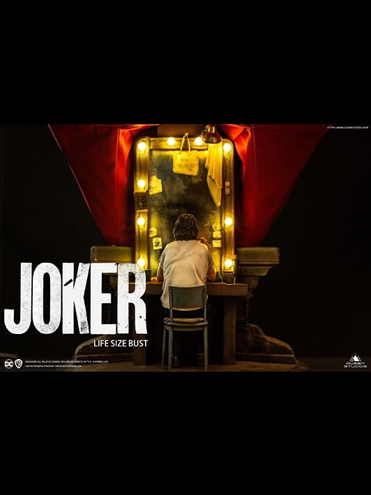 Joker - Real Size Silicone Bust - IN STOCK bust from Queen Studios for collectors, display and premium shelf presentation